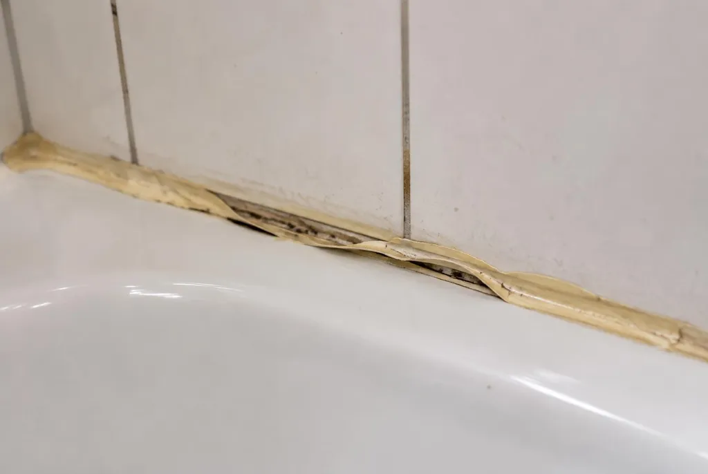 Kitbedrijf Olst – loslatende kit naast het bad